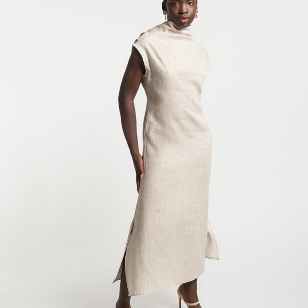 High Neck dress and Back Neckline High Neck dress and Back Neckline