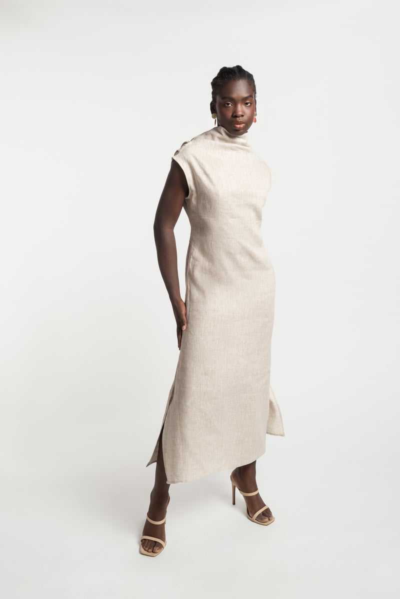 High Neck dress and Back Neckline High Neck dress and Back Neckline
