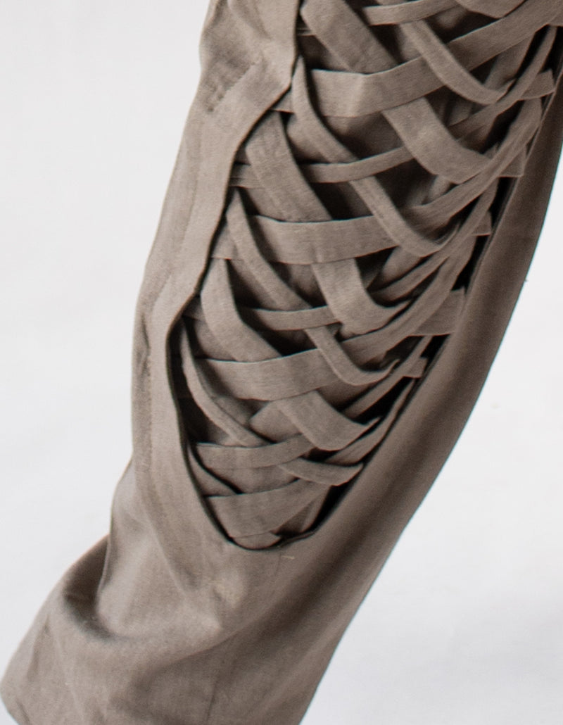 Harem pants with braided detail